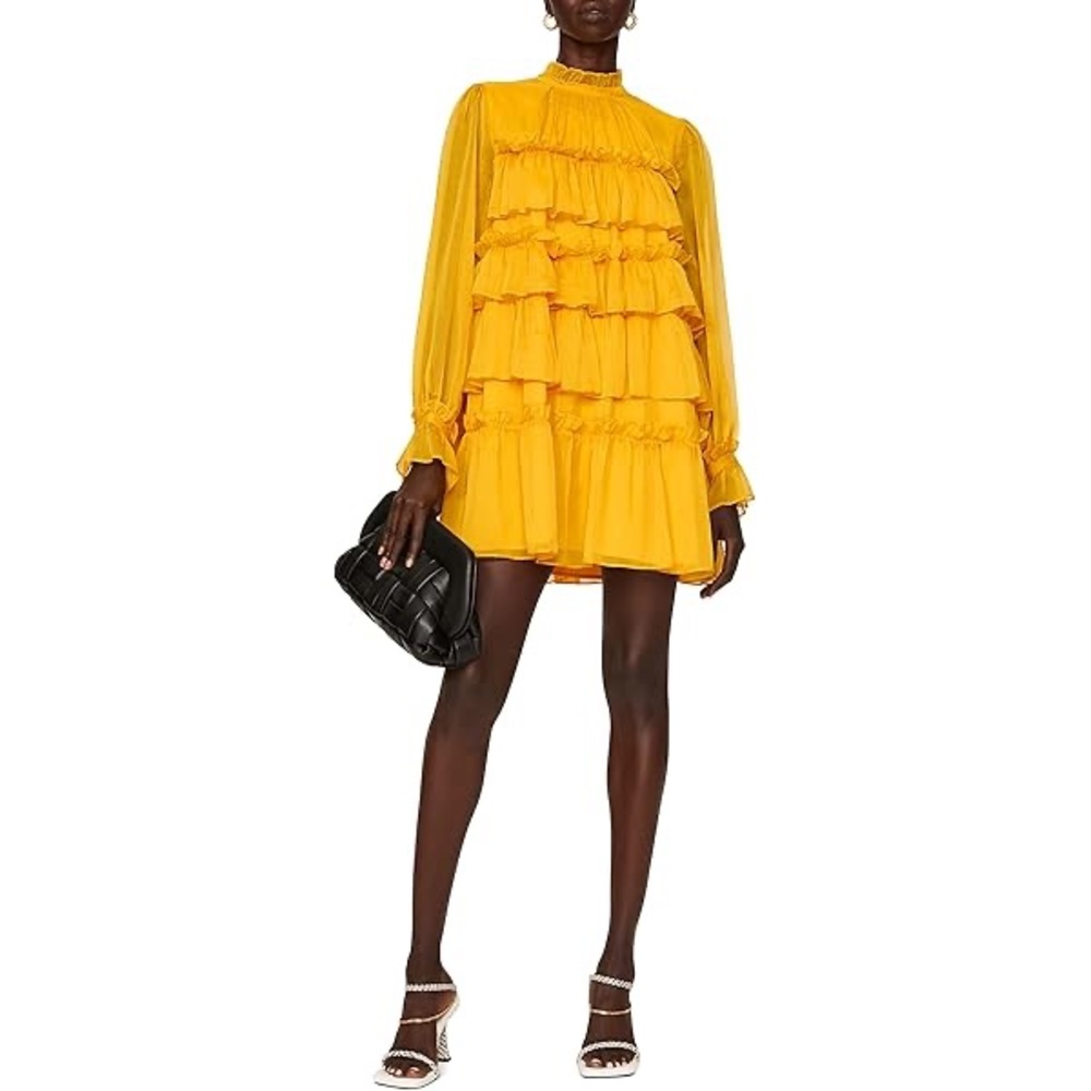Adam Lippes Sunny Yellow Ruffle Dress - Picture 4 of 5